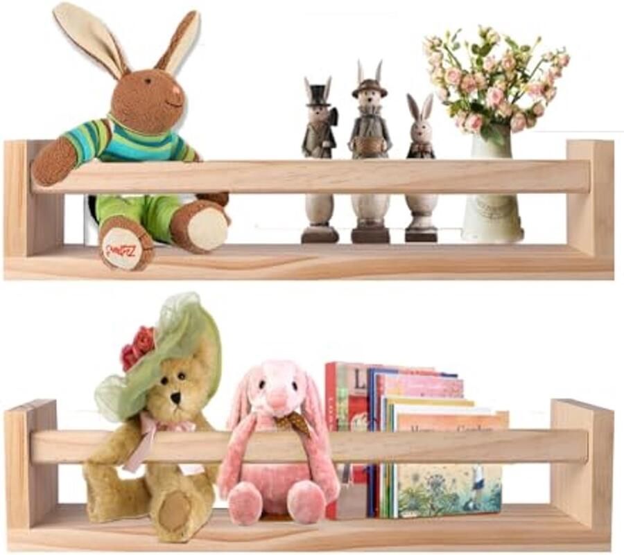 Houten Kinderkamer Drijvende Planken Wandplanken voor Organisatie