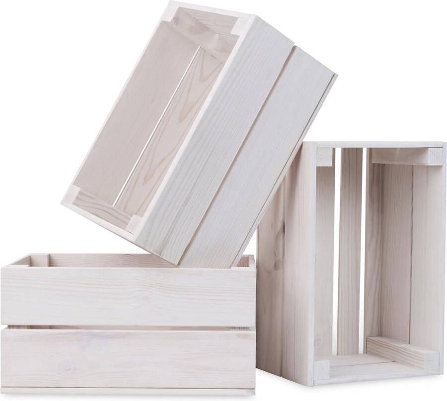 Houten kist Mini Vintage Wit 30 x 20 x 15 Wijnkratten Houten Vintage Fruitkist Hout Wijnkist Houten kist Decoratieve houten kisten Kleine houten kist Witte fruitkratten Houten kist