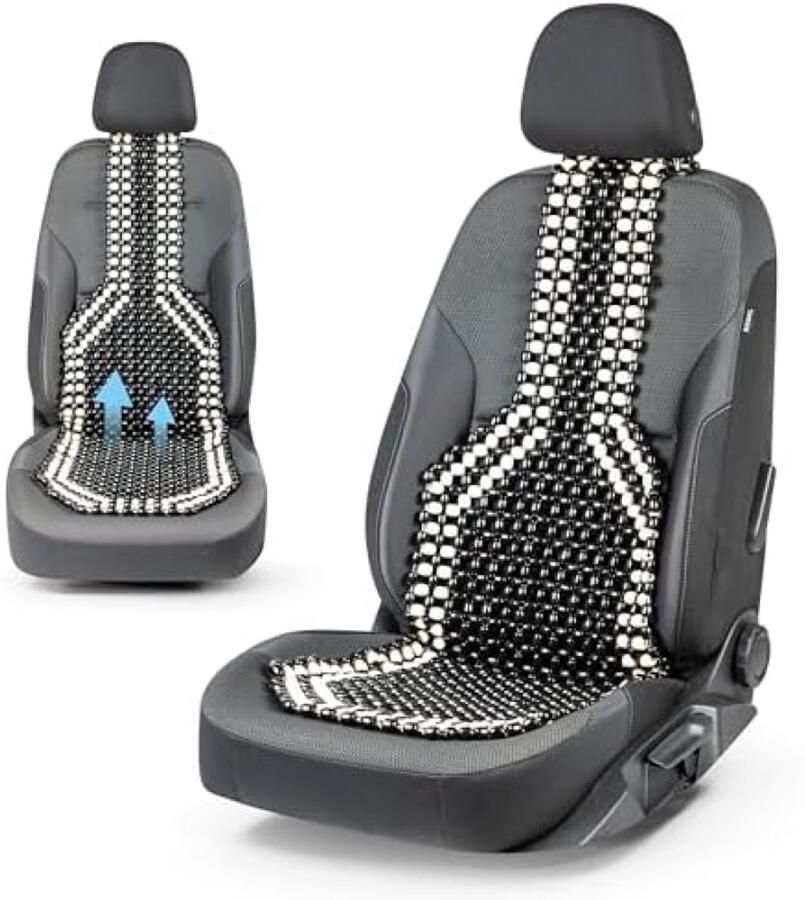 Houten kralen autostoelhoes voor comfortabele zitervaring