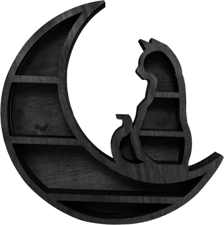 Houten kristallen plank Moon Cat Home Improvement Wall Mount Sieradenrek Houten Kristallen Plank Keuken
