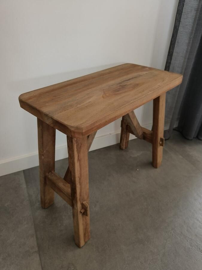 Houten krukje Rechthoekig