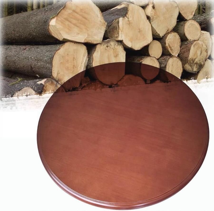 Houten Lazy Susan Draaitafel 360° Ronde Keuken Roterende Lade voor Tafel Maat 80cm