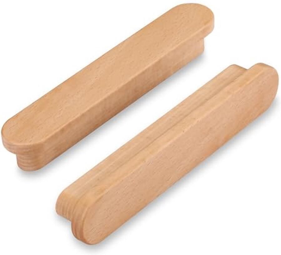 Houten Meubelhandvatten 6 Stuks 128mm Gatafstand Ideaal voor Keuken en Meubellades