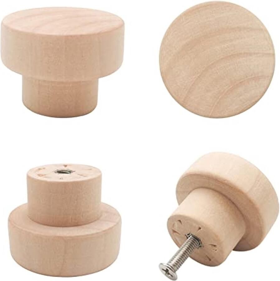 Houten Meubelknoppen 10 Stuks Ronde Kast Knoppen 35mm