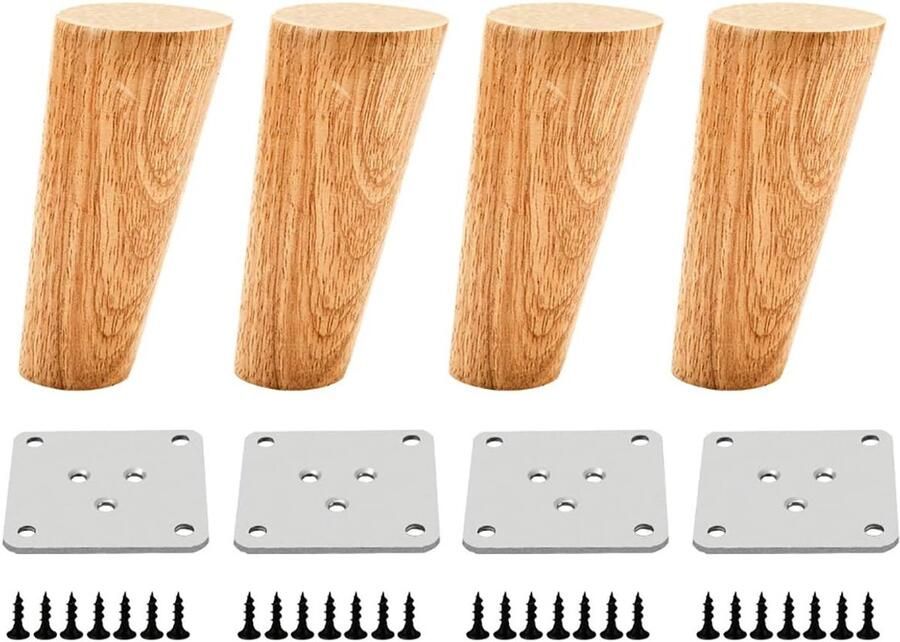 Houten Meubelpoten 4 Stuks Antislip 10CM
