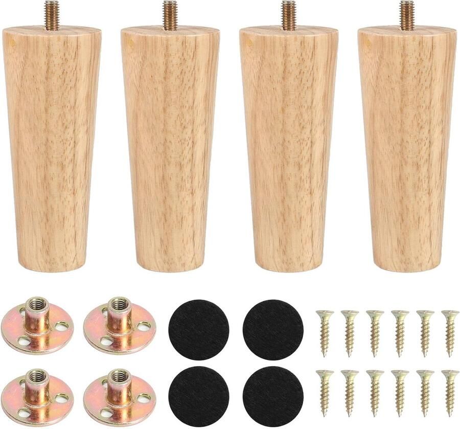 Houten Meubelpoten Duurzaam en Eenvoudig te Installeren Set van 4