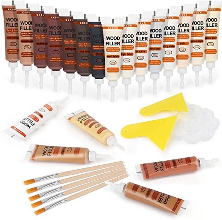 Houten Meubels Reparatieset 28-delige Set voor Vloer- en Meubelherstel met Schraper en Borstels