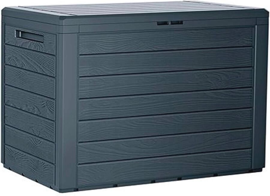 Houten Opbergdoos 190 Liter Weerbestendig en Praktisch Antraciet 78 x 43 3 x 55 cm