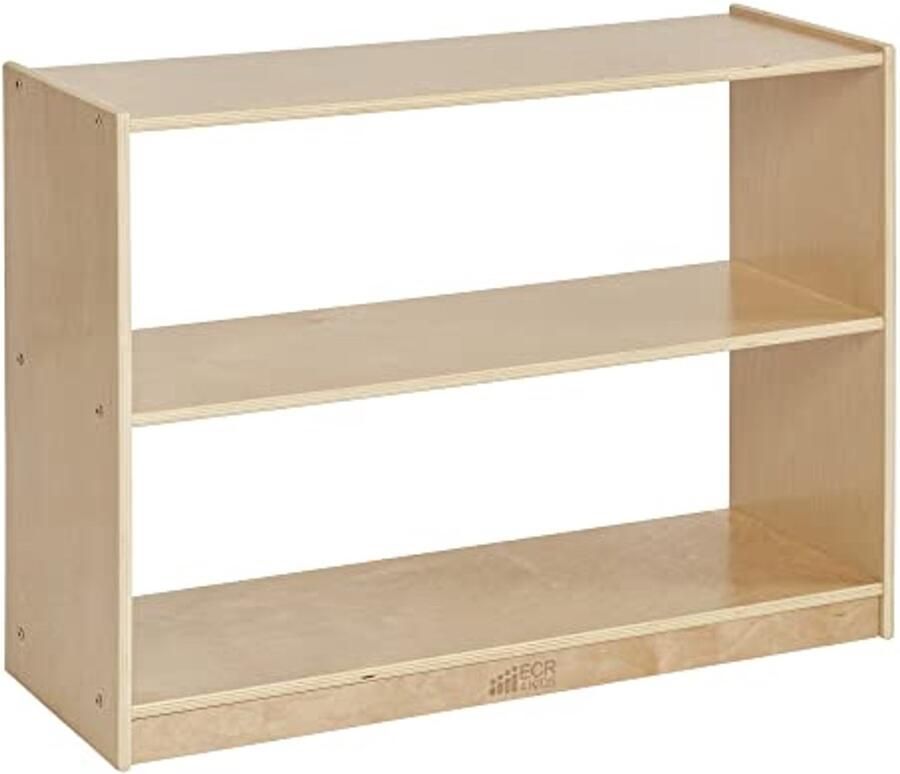 Houten Opbergkast voor Kinderen met 2 Planken Boekenplank Organizer en Speelgoedopslag