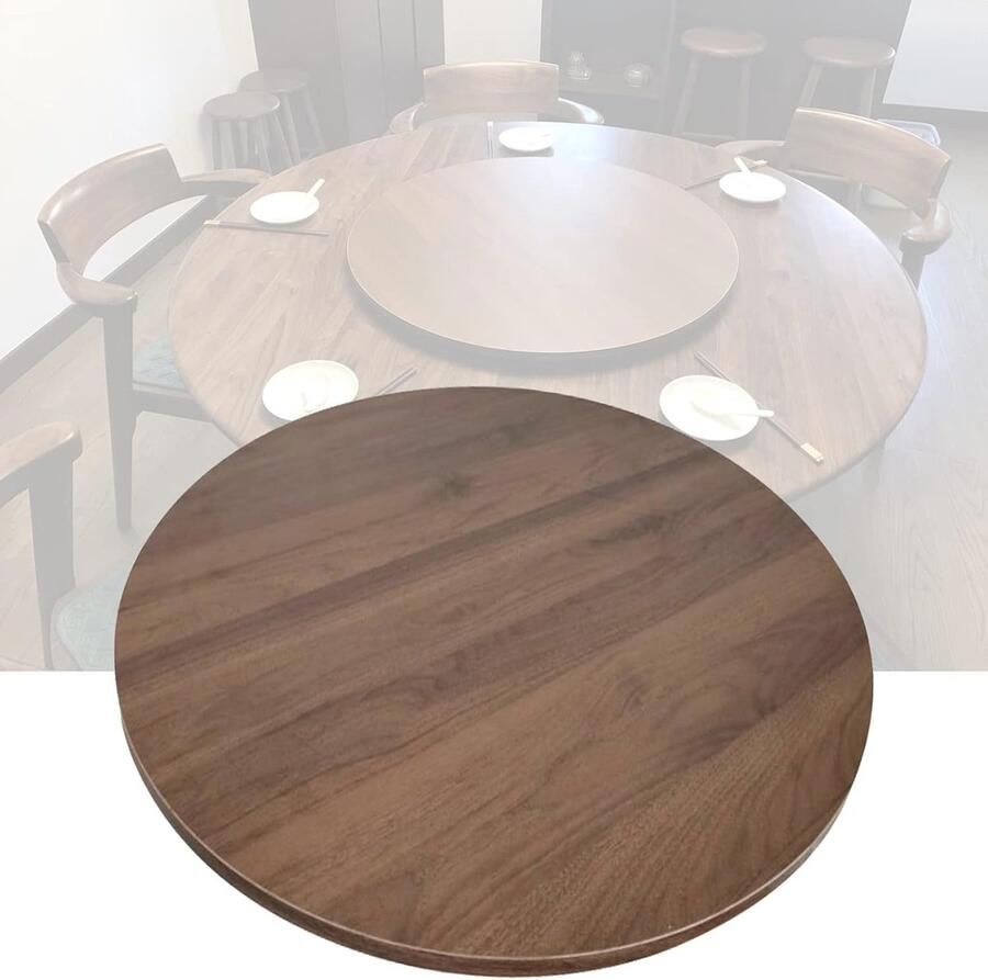 Houten Ronde Draaitafel voor Eettafel 360° Draaibaar Serveermiddel