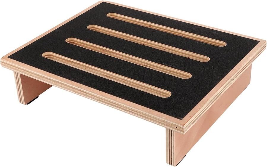 Houten Stapstoel voor Volwassenen met Antislip Houten Kruk voor Senioren 1200kg Toiletkruk Voetensteun voor Kinderen (Bruin)