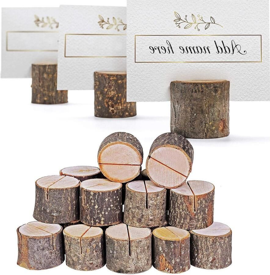 Houten Tafel Kaarthouders Rustieke Plaatskaarthouders voor Bruiloften en Feesten kaartenstandaard