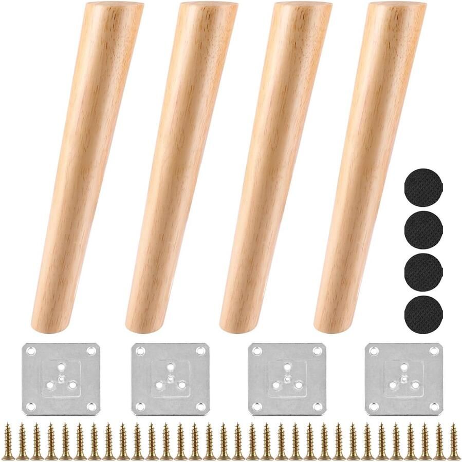 Houten tafelpoten duurzaam eikenhout 30 cm hoogte