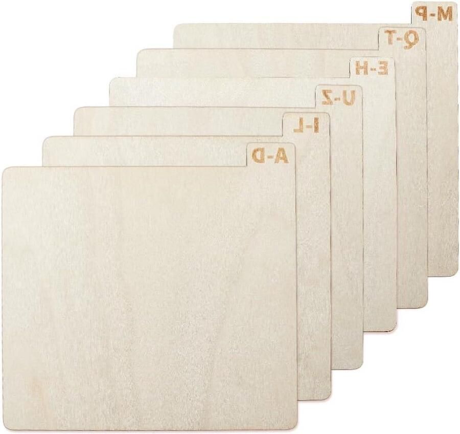 Houten Vinyl Record Dividers A tot Z Organisatie en Opslag van Albums