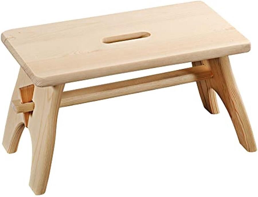Houten Voetenbank en Opstapkruk Multifunctionele Houten Kruk voor Kinderen en Volwassenen