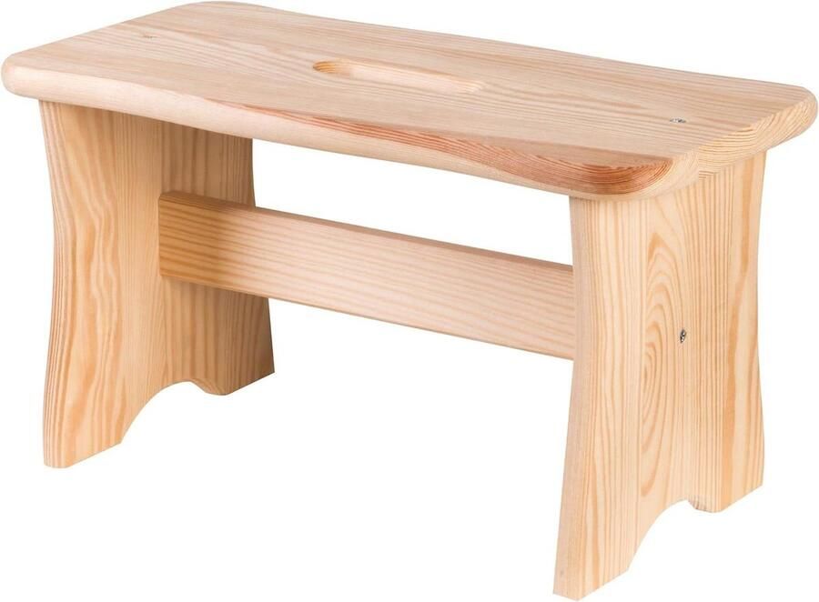 Houten voetenbank FSC 100% in lichtbruin Voetensteun ca. 40 x 22 x 20 cm