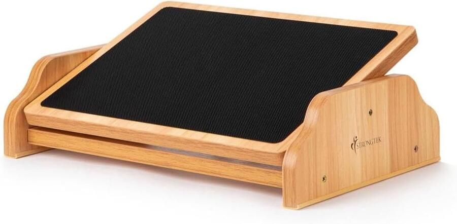 Houten voetsteun onder bureau Schommelende voetkruk voor thuiswerk Antislip oppervlak