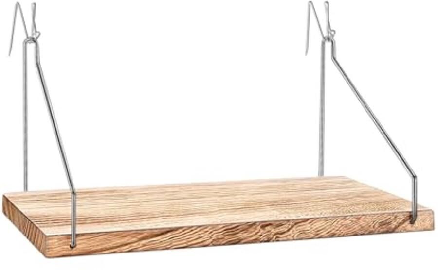 Houten wandkast plank met haken voor bureaus Multifunctionele opbergoplossing