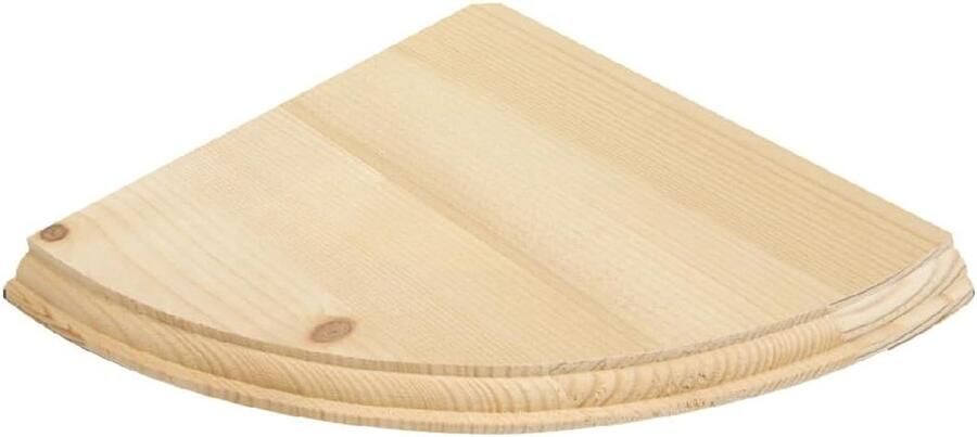 Houten zwevende hoekplanken 2 maten eenvoudig te monteren wandplank klaar om te schilderen beits of vernis armaturen inbegrepen (285 cm x 285 cm)