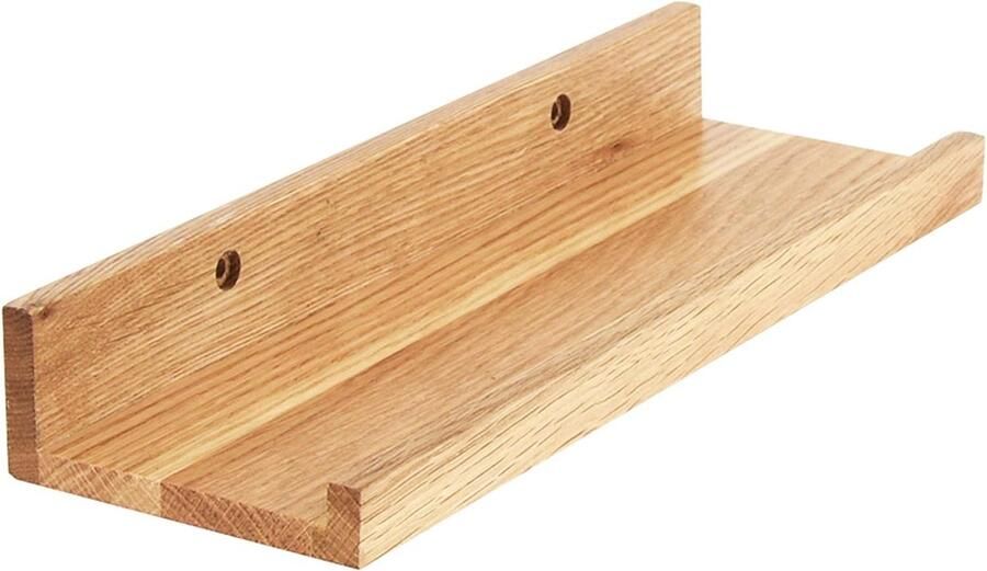 Houten zwevende plank wandplank 30cm rustieke hangende wandplank richplanken voor woonkamer kantoor slaapkamer badkamer keuken houtkleur RF-GB543