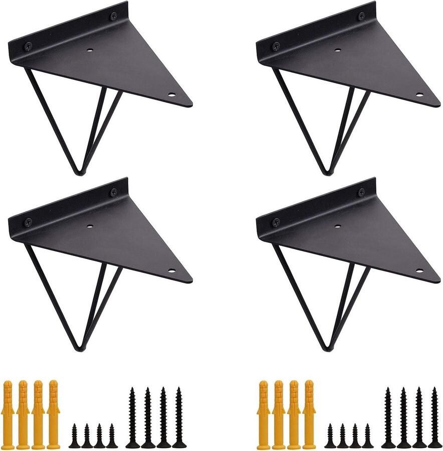 Houten zwevende planken compacte stijl mini-wandplank voor kleine voorwerpen decoratieve wandplank decoratie voor slaapkamer 5 x 4 x 1 5 (walnoot 6 stuks)