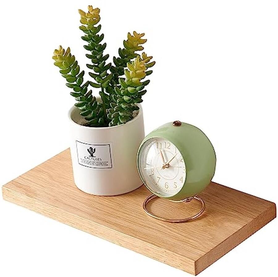 Houten Zwevende Planken Kleine Wandplank van 30cm voor Woonkamer Badkamer Keuken en Kantoor