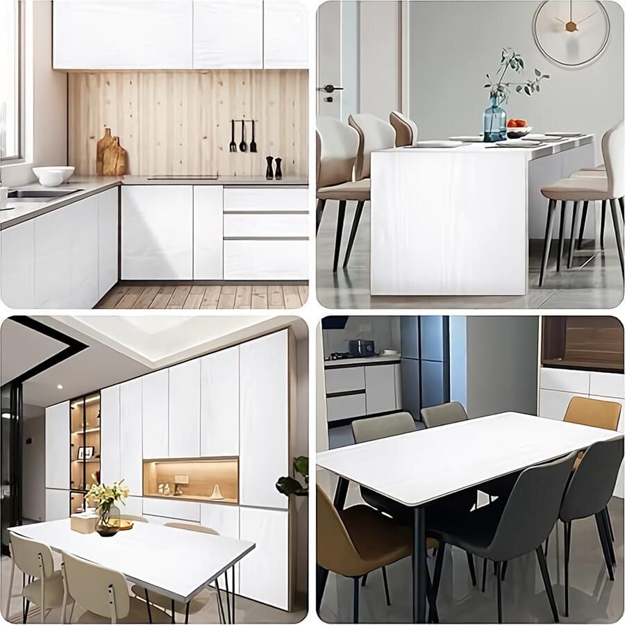 Houtfolie zelfklevend wit hout plakfolie meubelfolie 61 x 500 cm houtlook behang keukenfolie sticker van pvc voor meubels kast deur