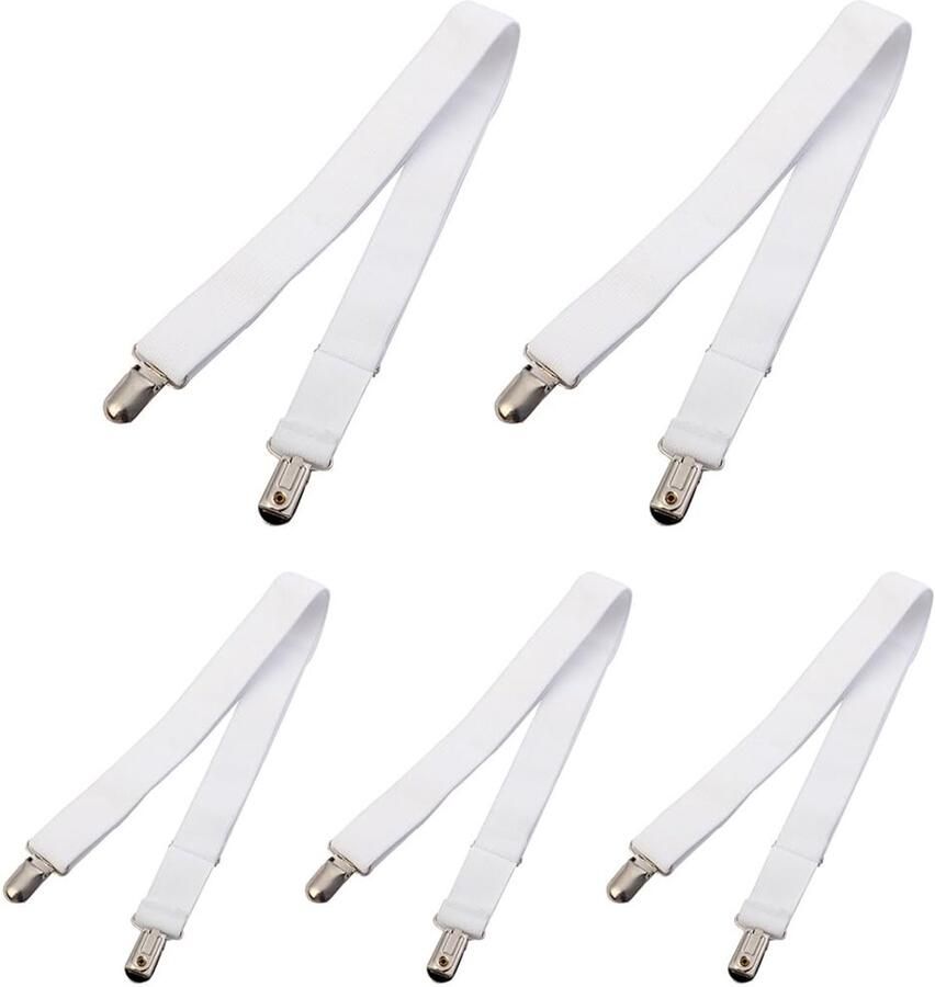 HSIXHAF 5 stuks tafelkleedklemmen voor buitentafels tafelkleedhouder elastische bedlakenbevestiging voor beddengoed bed matras of bank 3 korte modellen 2 lange modellen