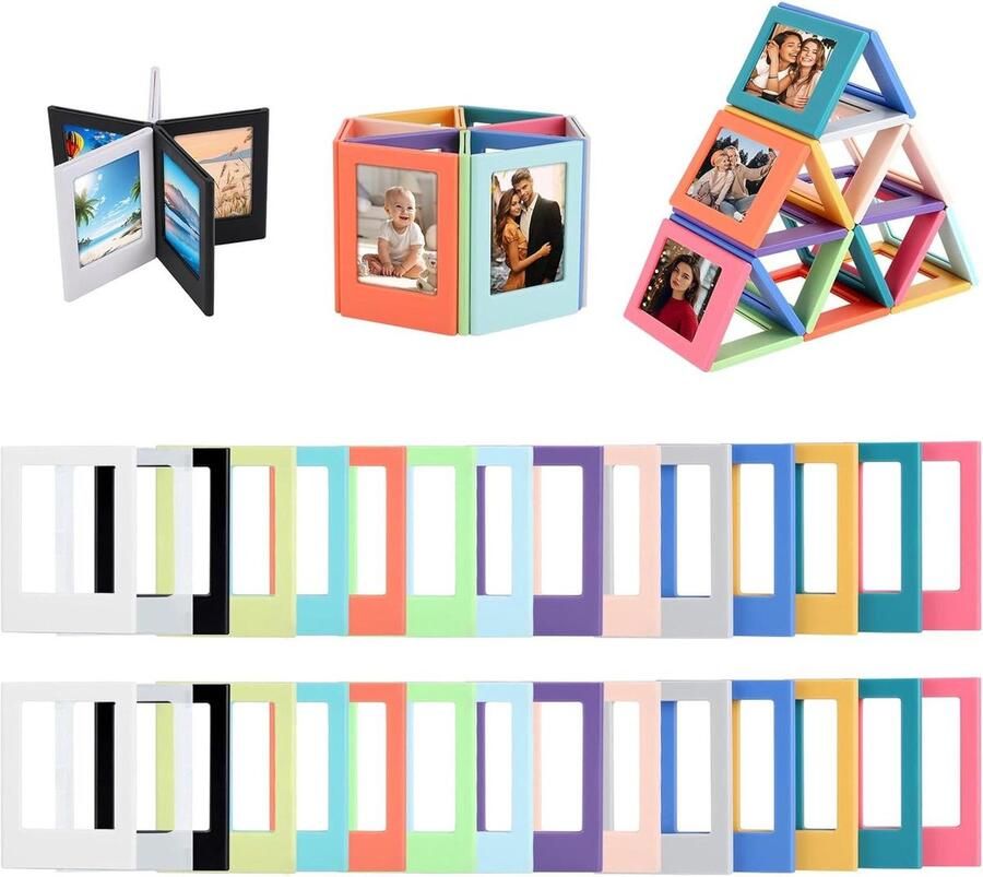 ```html Allecto plus Magnetische fotolijst 20 stuks 75 cm Kleurrijke fotolijstset voor koelkast en tafel Thuiskantoor decoratie ```