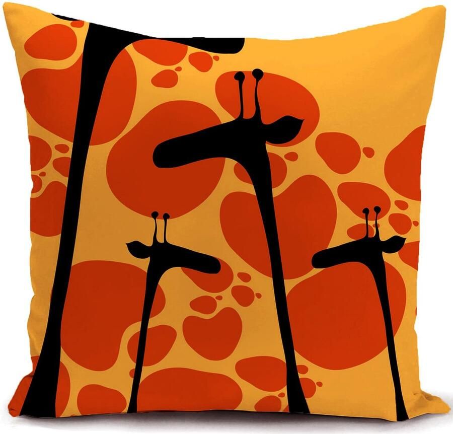 HUASHUZI kussenhoes 40 x 40 cm giraffe kussen Afrikaanse decoratie Afrikaanse cadeaus voor bankkussens kussenhoezen sierkussens bankkussens kussenhoes bank slaapkamer woonkamer decoratieve kussens