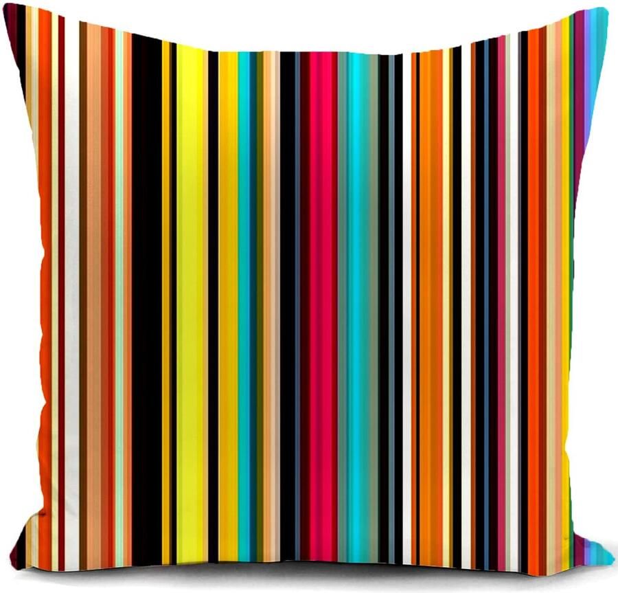 HUASHUZI kussenhoes 40 x 40 cm regenboogstrepen kussendecoratie cadeaus voor bankkussens kussenhoezen decoratieve kussens bankkussens kussenhoes bank slaapkamer woonkamer decoratieve kussens