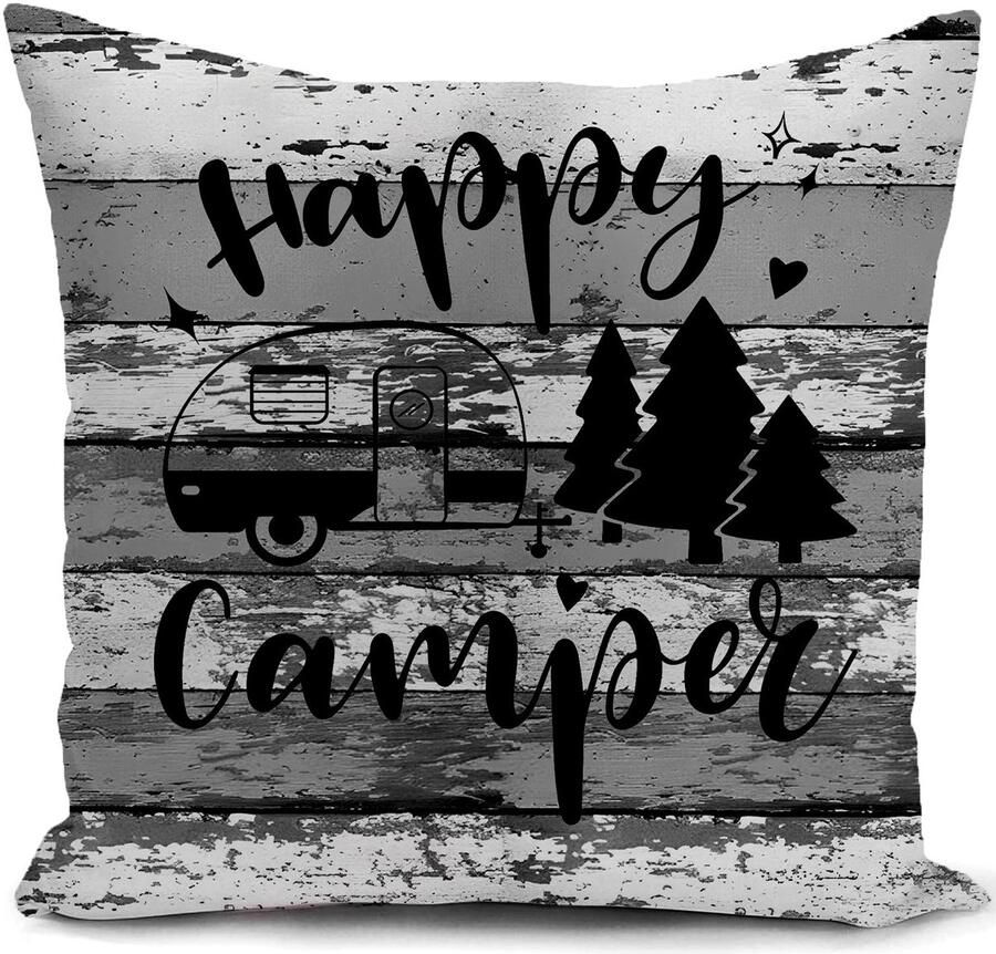 HUASHUZI kussenhoes 40x40 cm kampeeraccessoires cadeaus voor kampeerders campers caravans gadgets decoratie bank decoratieve kussens