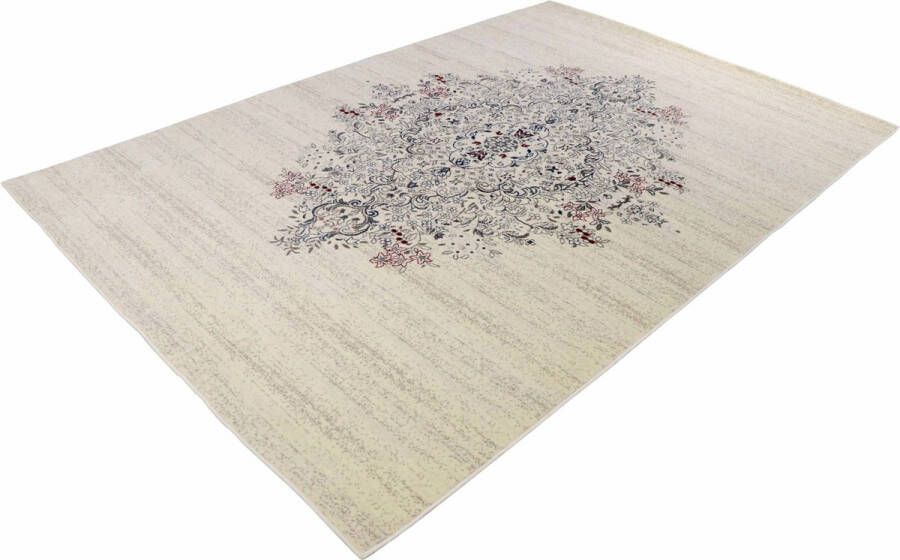 Hunnu Vloerkleed 160x230cm Wol Woonkamer Laagpolig Beige Vintage - Foto 2