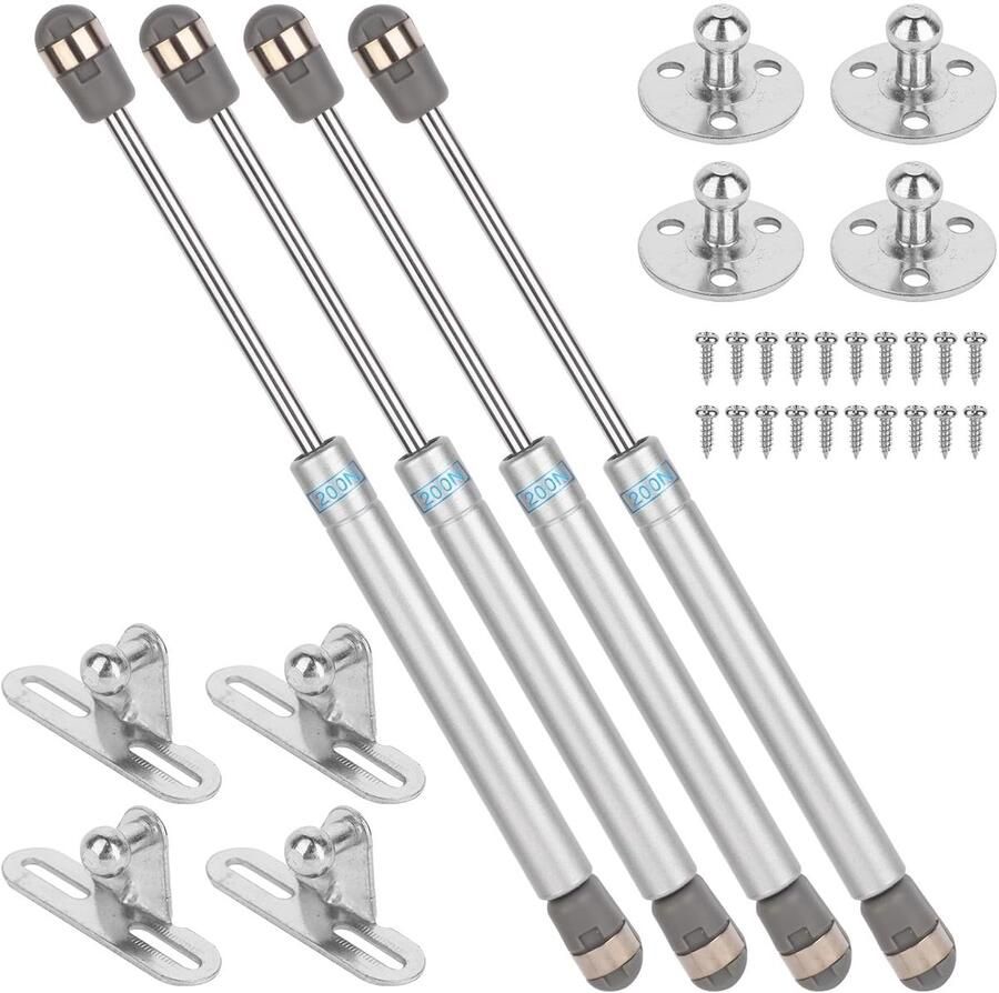 Hydraulische gasveren 200N draagvermogen geschikt voor kasten staal en kunststof