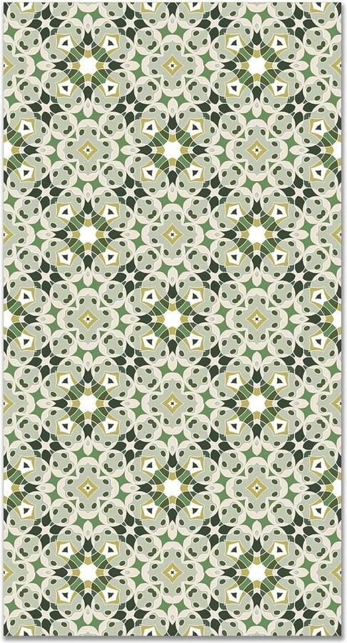 Hydraulische Oosterse Groene 60x110 cm Vinyl Keukenmat Antislip en Vlamvertragend PVC Vloerkleed met Schimmelwerende Eigenschappen vloerkleed