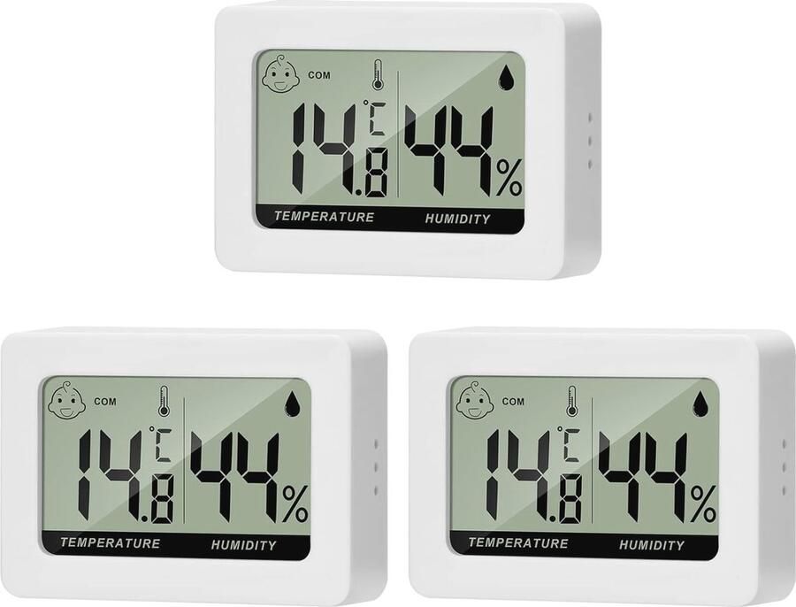 Hygrometer Therometer Mini Digitale Temperatuur en Vochtigheid Tester voor Binnen