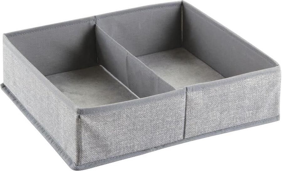 Lade-organizer voor kinder- babykamers voor ladekasten en kledingkasten ruim 2 compartimenten zacht stof Grijs