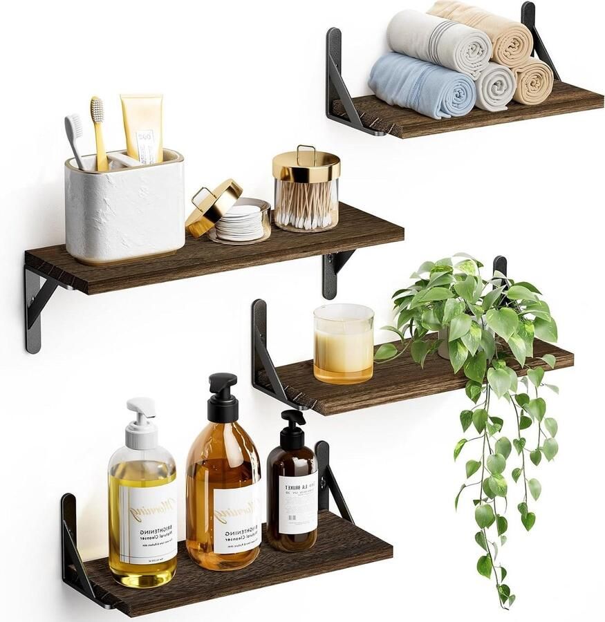 I set van 2 acryl wandplanken zelfklevend 30 cm acryl zelfklevende wandplanken muur zonder boren zwevend rek wit met plakband zwevende planken voor badkamer woonkamer slaapkamer keuken kantoor set van 2