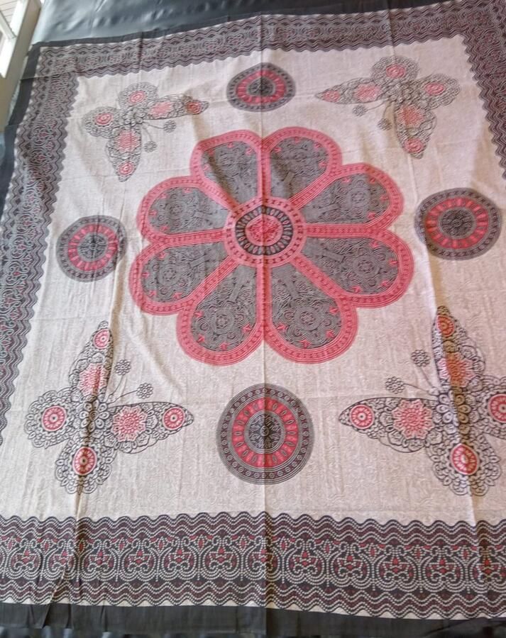 Lifingworld XXL strandlaken mandala 240cmx210cm wit blauw bloem strandlaken ibiza picknick kleed tafelkleed bank kleed muur decoratie bedovertrek schaduw doek hamam doek