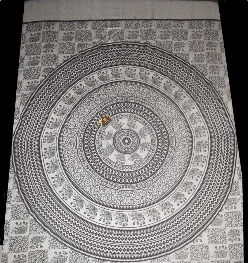 Ibiza laken Hamam doek Strandlaken bed overtrek schaduwdoek muur decoratie picknickkleed tafel kleed bankkleed 240 x 210 cm katoen XXL laken XXL Doek Olifanten rood groen oranje