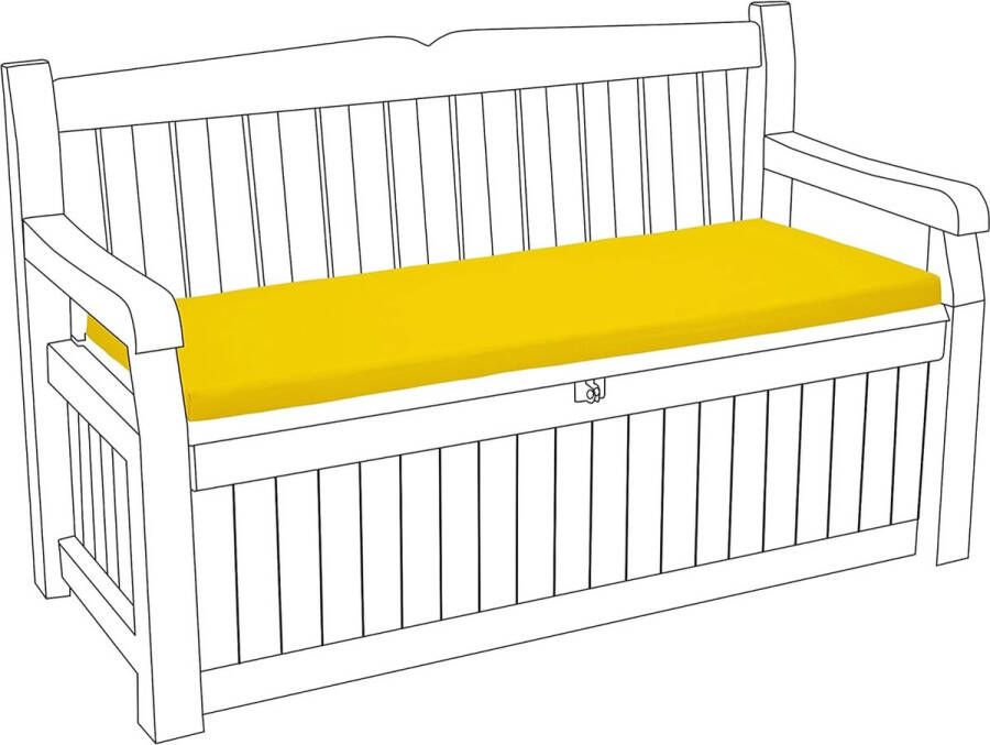 Iceni & Eden Tuinbank Outdoor kussen Patio Meubelkussen Waterafstotend materiaal comfortabel duurzaam en licht (geel)