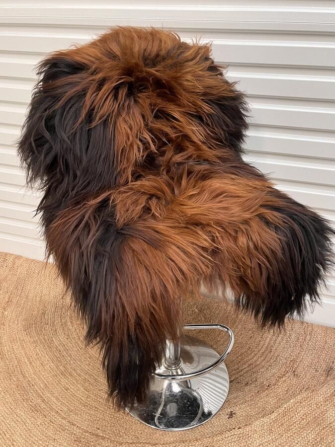 Lindian Style XL IJslandse schapenvacht 140x90 Bruin gemeleerd