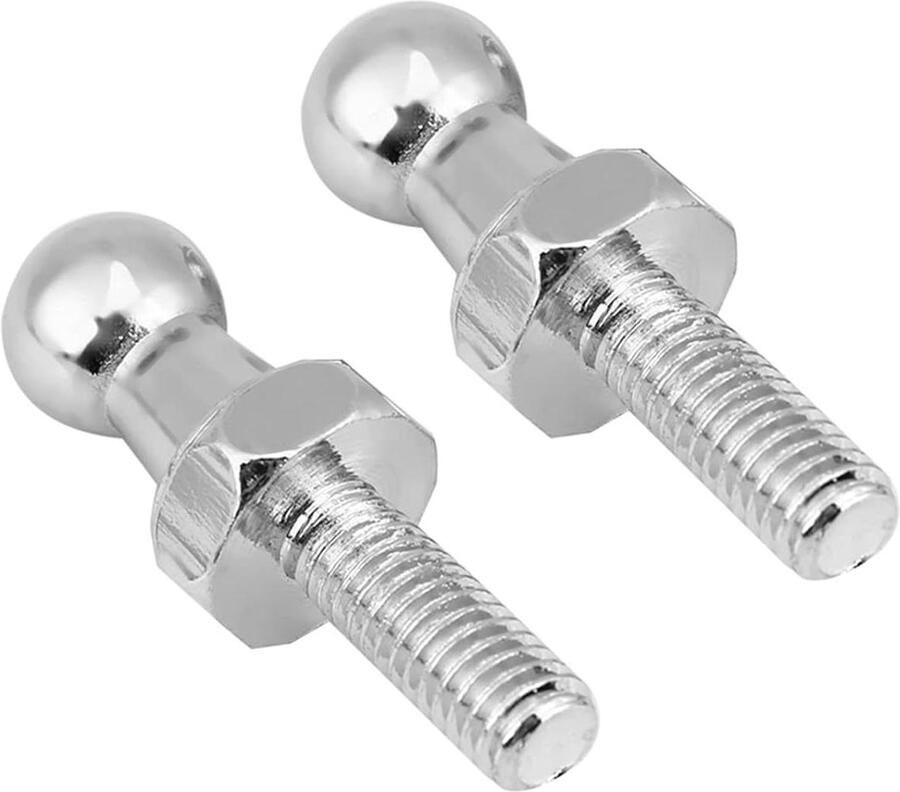 IJzeren kogelbouten 2 stuks gasdrukveren motorkap hefsteunstang schokdemper scharnierende schroefdraad universeel voor gereedschapskisten campers 2 stuks