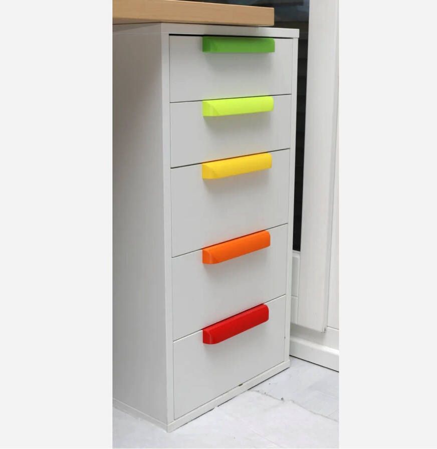 IKEA ALEX Hendel Greep Ladeblok Opbergoplossing Set van 5 stuks Kleur Wit