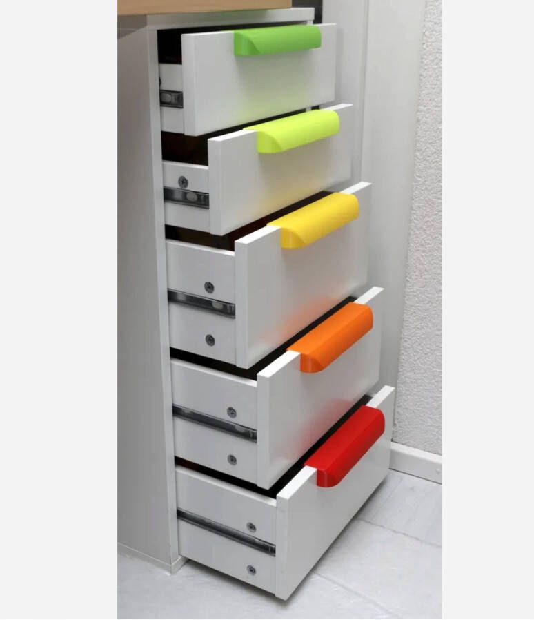 IKEA ALEX Hendel Greep Ladeblok Opbergoplossing Set van 5 stuks Kleur Zwart