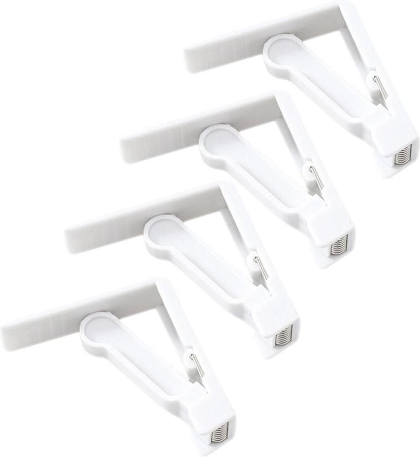 IMIKEYA 4 stuks tafelkleedklemmen plastic witte tafelkleedklem binnen en buiten tafelkleedhouder tafelkleedklem voor tuin balkon bruiloften restaurant