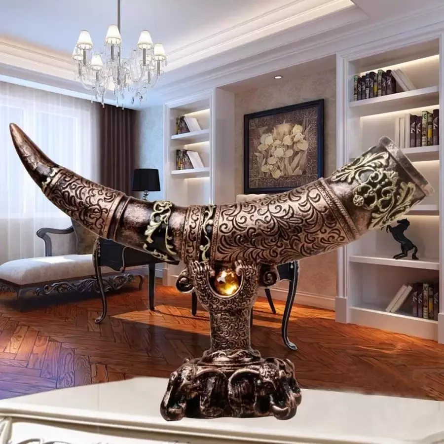 Imitatie Ivoor Home Decoratie Ambachten Bar Hotel Kantoor Tv Kast wijn Kast Woonkamer Standbeeld Bureau Sculptuur