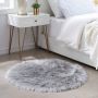 Imitatie schapenvacht langharig tapijt van imitatiebont wollige decoratievacht om op de grond te leggen voor bed of bank - Thumbnail 1