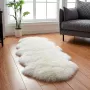 Imitatie schapenvacht langharig tapijt van imitatiebont wollige decoratievacht om op de grond te leggen voor bed of bank - Thumbnail 2