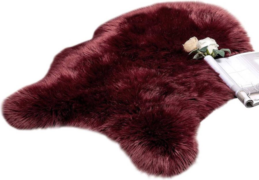Imitatiebont Vloerkleed Pluizig Zacht Warm Modern Vloermat Bankmat Imitatiebont Deco Bont Onregelmatig Bedmat Wol Lang Haar Optiek Gezellig